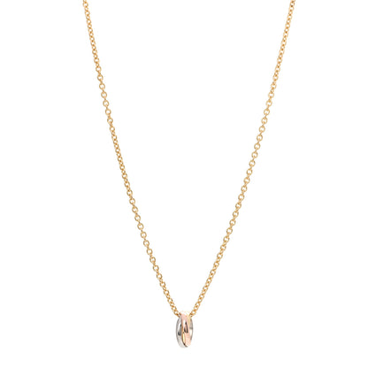 Cartier 18K Pink Yellow White Gold Baby Trinity Pendant Necklace 1 of 6