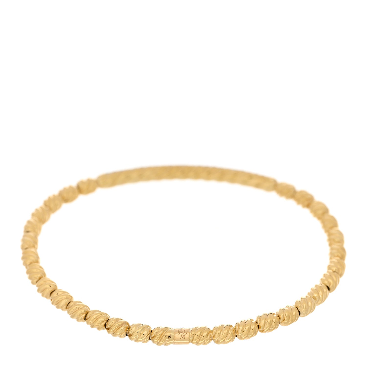 David Yurman 18K Yellow Gold Diamond Petite Pave Flex Bracelet 2 of 4