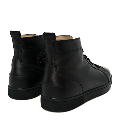 Christian Louboutin Calfskin Mens Louis High Top Sneakers 44 Black 5 of 10