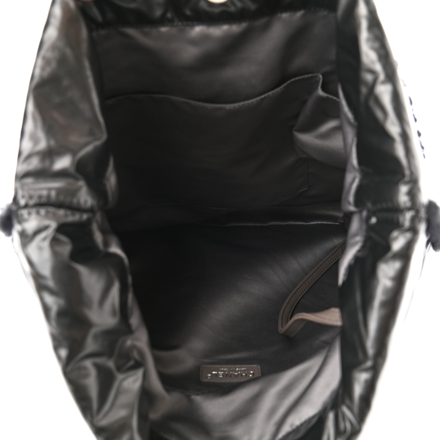 Chanel Vinyl Mohair Trimmed CC Bonbons Tote Black 5 of 10