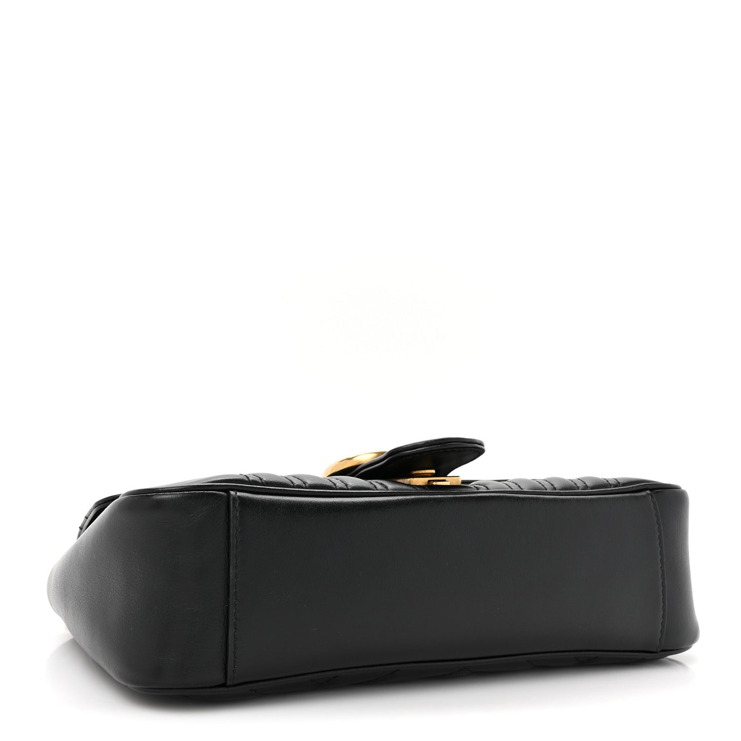 Calfskin Matelasse Small GG Marmont Shoulder Bag Black