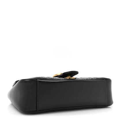 Gucci Calfskin Matelasse Small GG Marmont Shoulder Bag Black 4 of 10