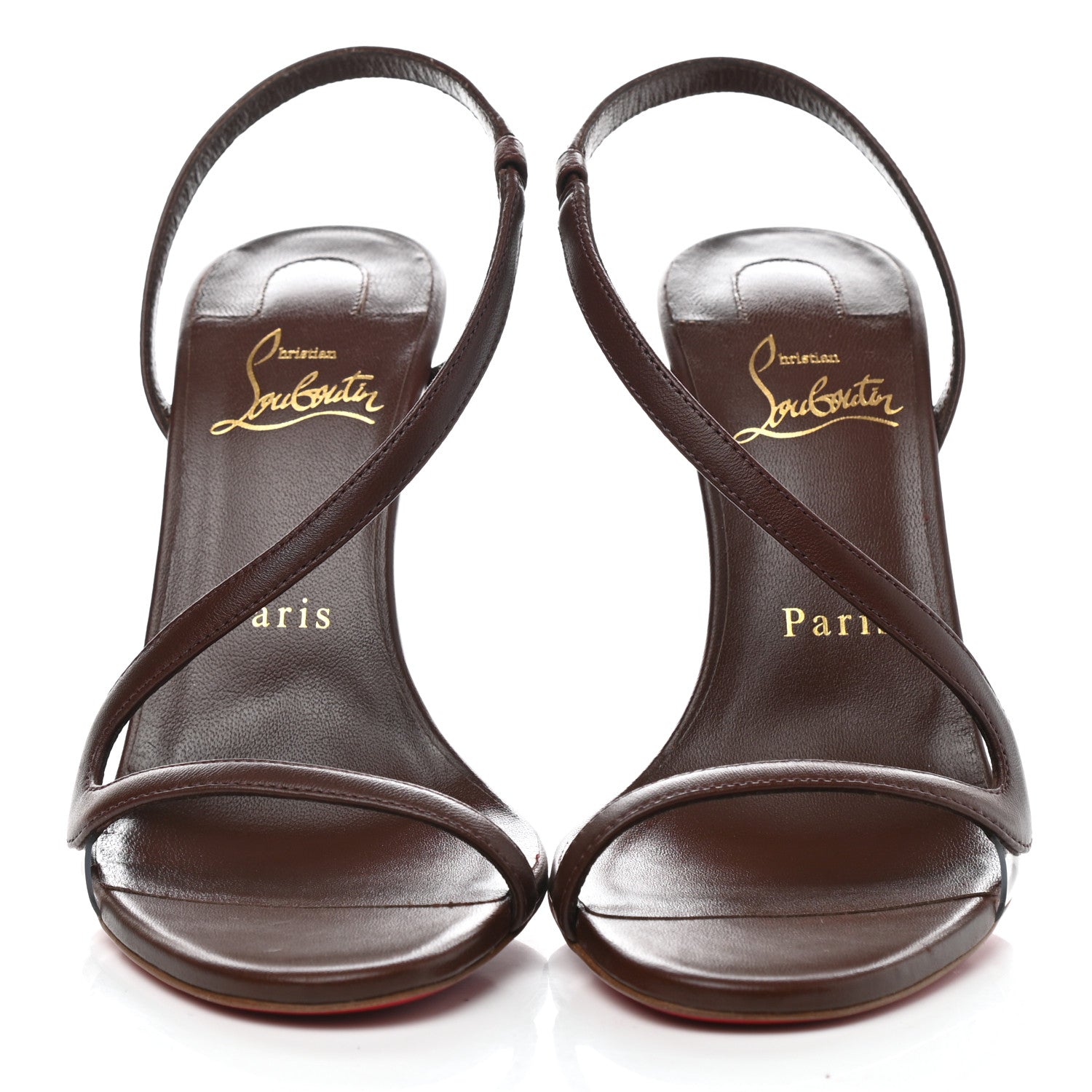 Christian Louboutin Nappa Rosalie 100 Sandals 37 Dark Beige 2 of 7