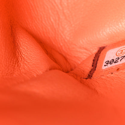 Chanel Lambskin Quilted Medium Double Flap Orange 7 of 11