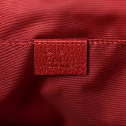 Gucci Nylon Monogram Dollar Calfskin Medium Light Single Buckle Backpack Vibrant Red 6 of 9