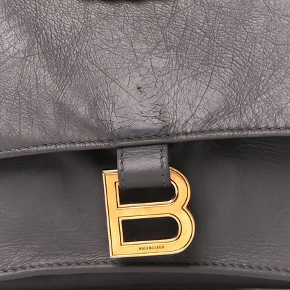 Balenciaga Crushed Calfskin Medium Crush Chain Bag Dark Grey 8 of 12