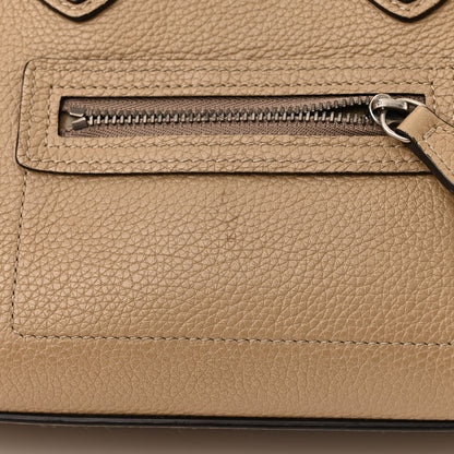 Celine Drummed Calfskin Nano Luggage Dune 11 of 26