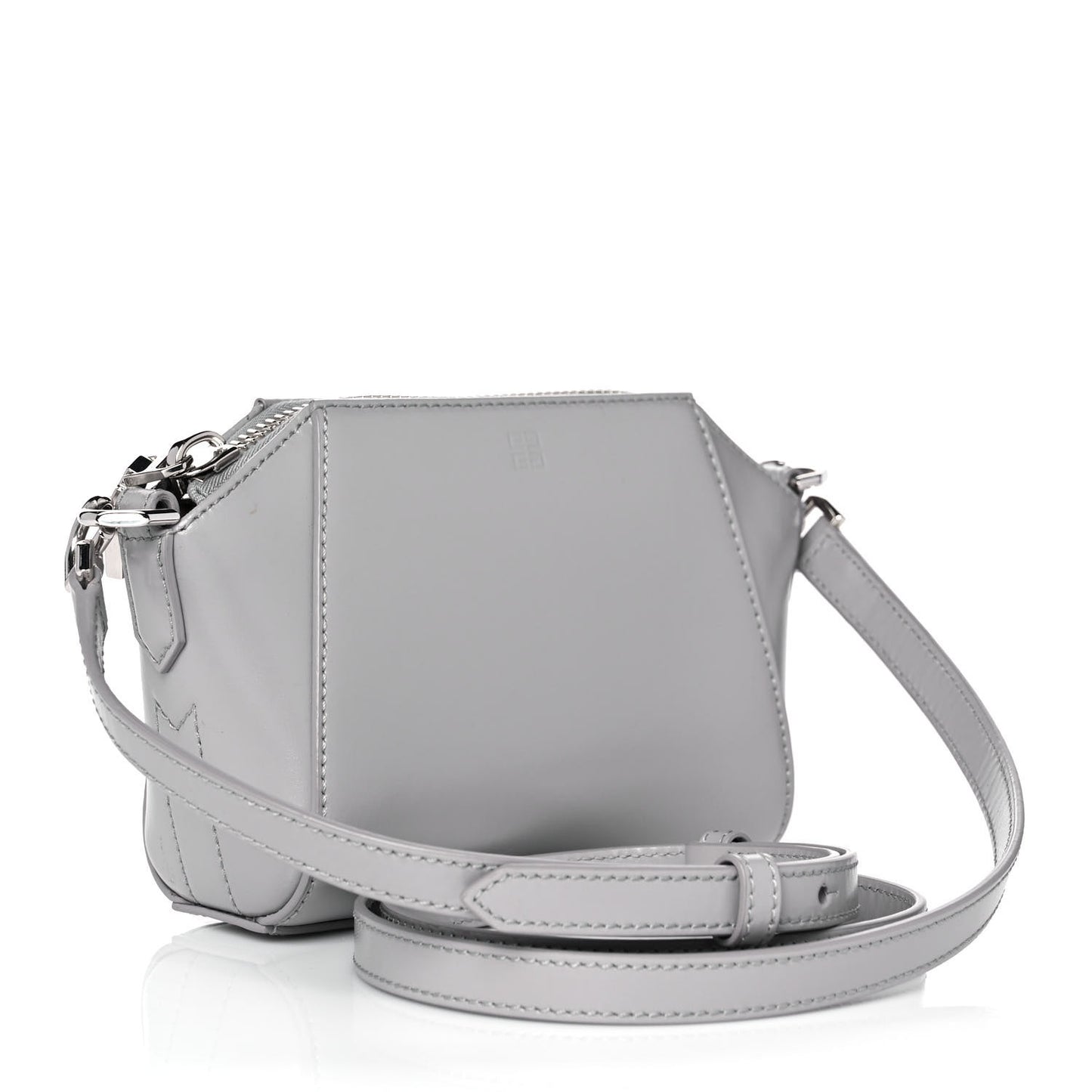 Sugar Goatskin Nano Antigona Pearl Grey