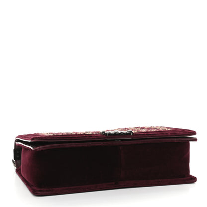 Chanel Velvet Tweed Large Boy Flap Burgundy 4 of 9