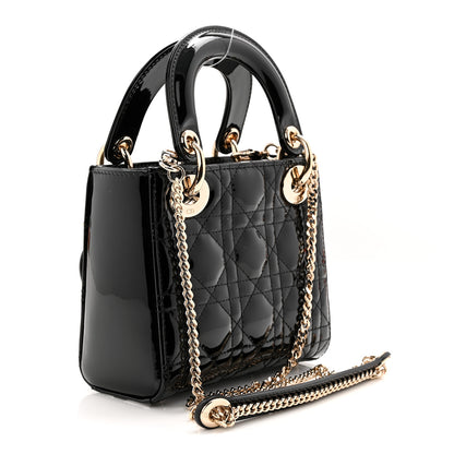Christian Dior Patent Cannage Mini Lady Dior Black 3 of 11