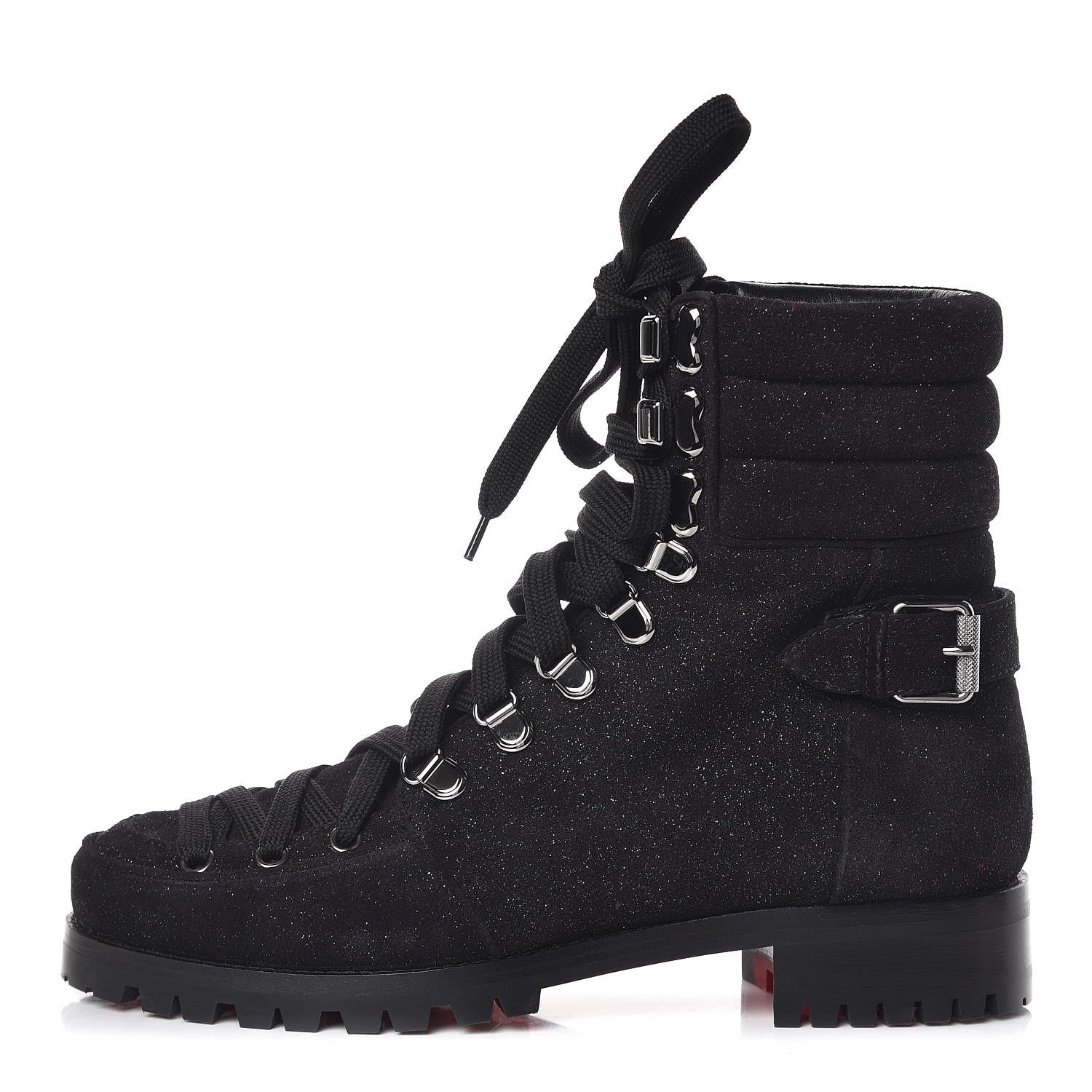 Christian Louboutin Crosta Star Who Runs Flat Boots 37 Black 1 of 7