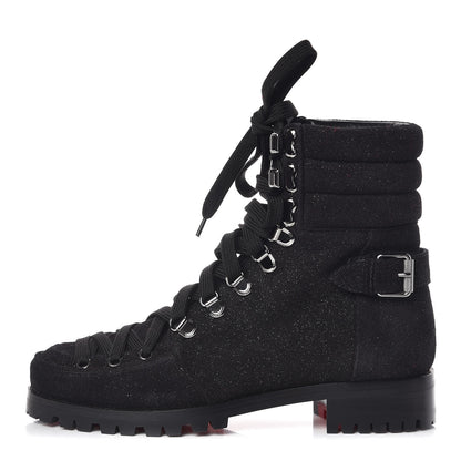 Christian Louboutin Crosta Star Who Runs Flat Boots 37 Black 1 of 7