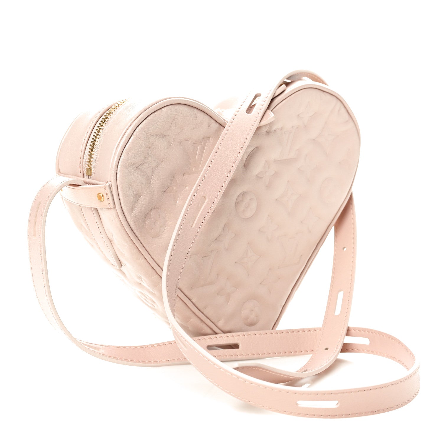 Louis Vuitton Lambskin Embossed Monogram Fall In Love Sac Coeur Light Pink 3 of 8