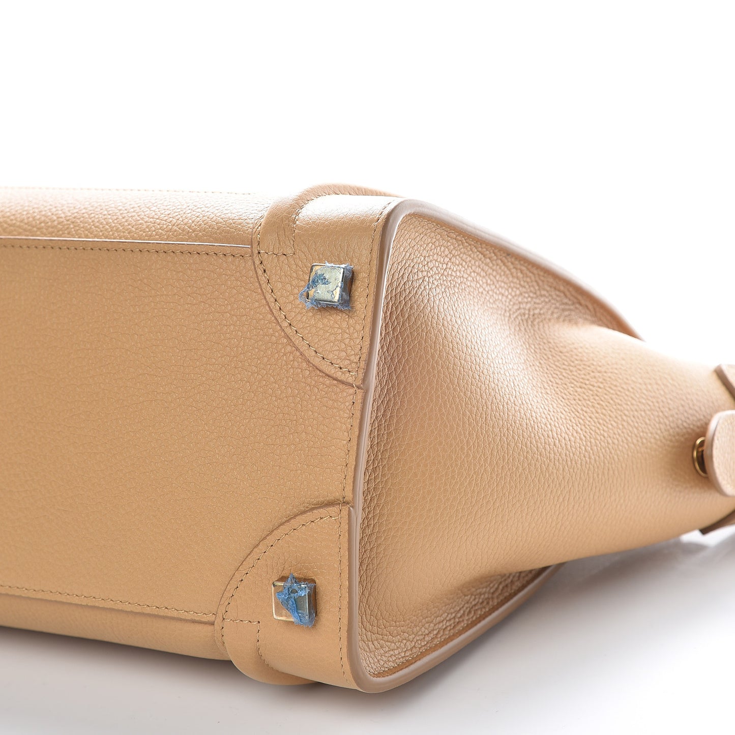 Drummed Calfskin Micro Luggage Cumin