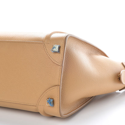 Celine Drummed Calfskin Micro Luggage Cumin 9 of 9