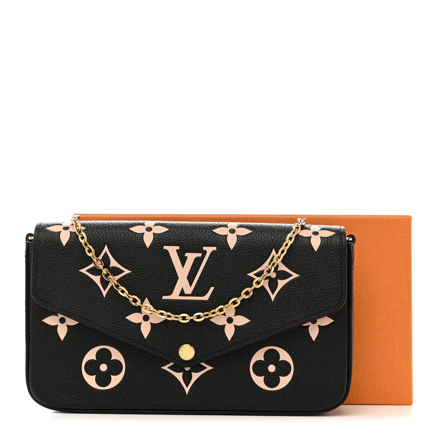 Louis Vuitton Empreinte Monogram Giant Felicie Pochette Black Beige 13 of 13