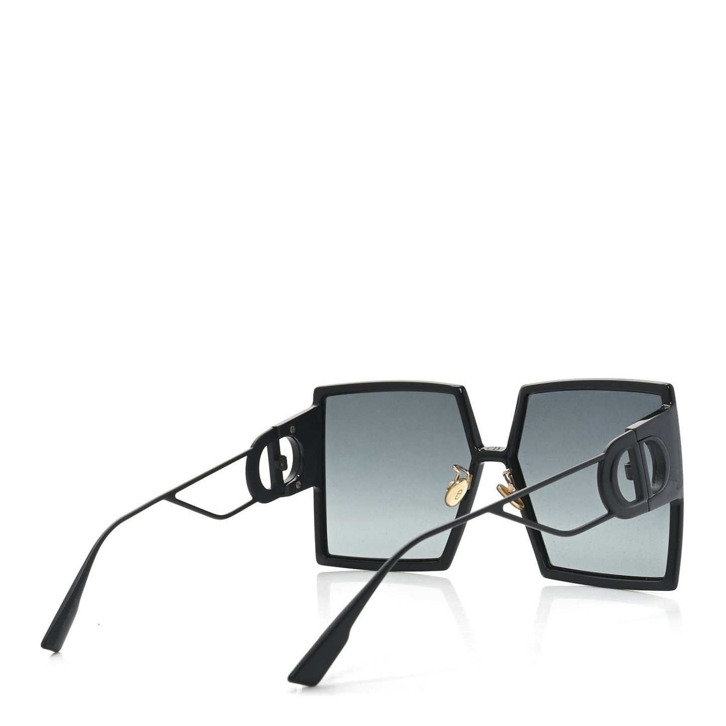 Acetate Square 30 Montaigne Sunglasses Black