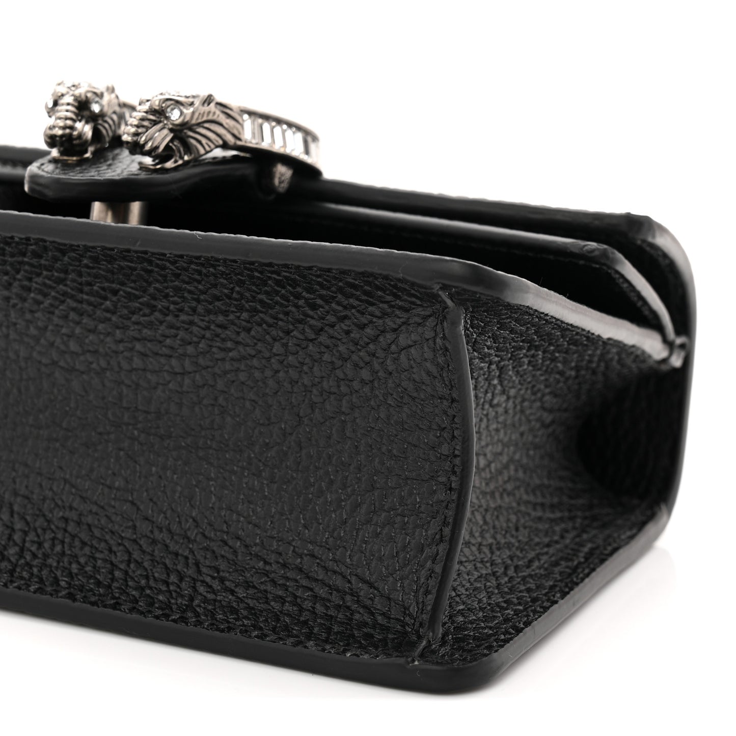 Dollar Calfskin Crystal Mini Dionysus Top Handle Bag Black Crystal