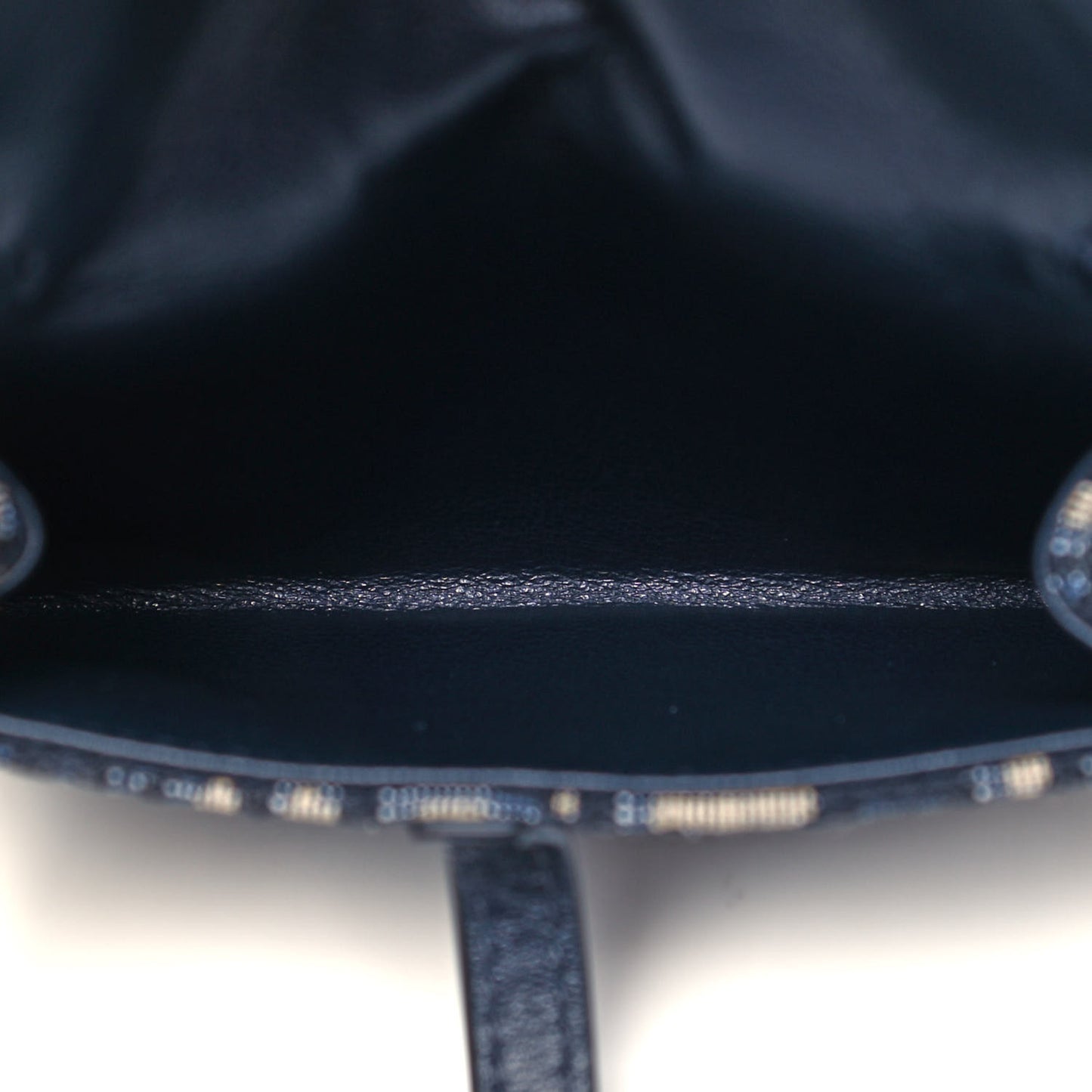 Oblique Nano Saddle Chain Pouch Blue