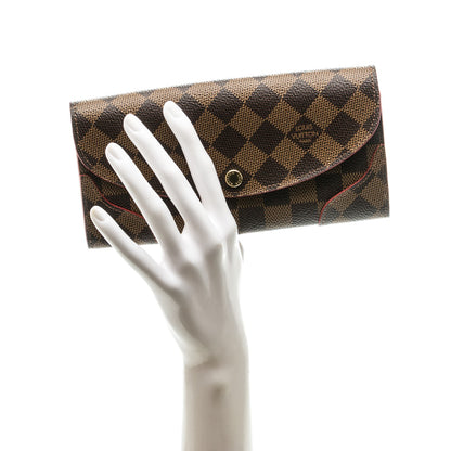 Louis Vuitton Damier Ebene Caissa Wallet Cherry 2 of 7