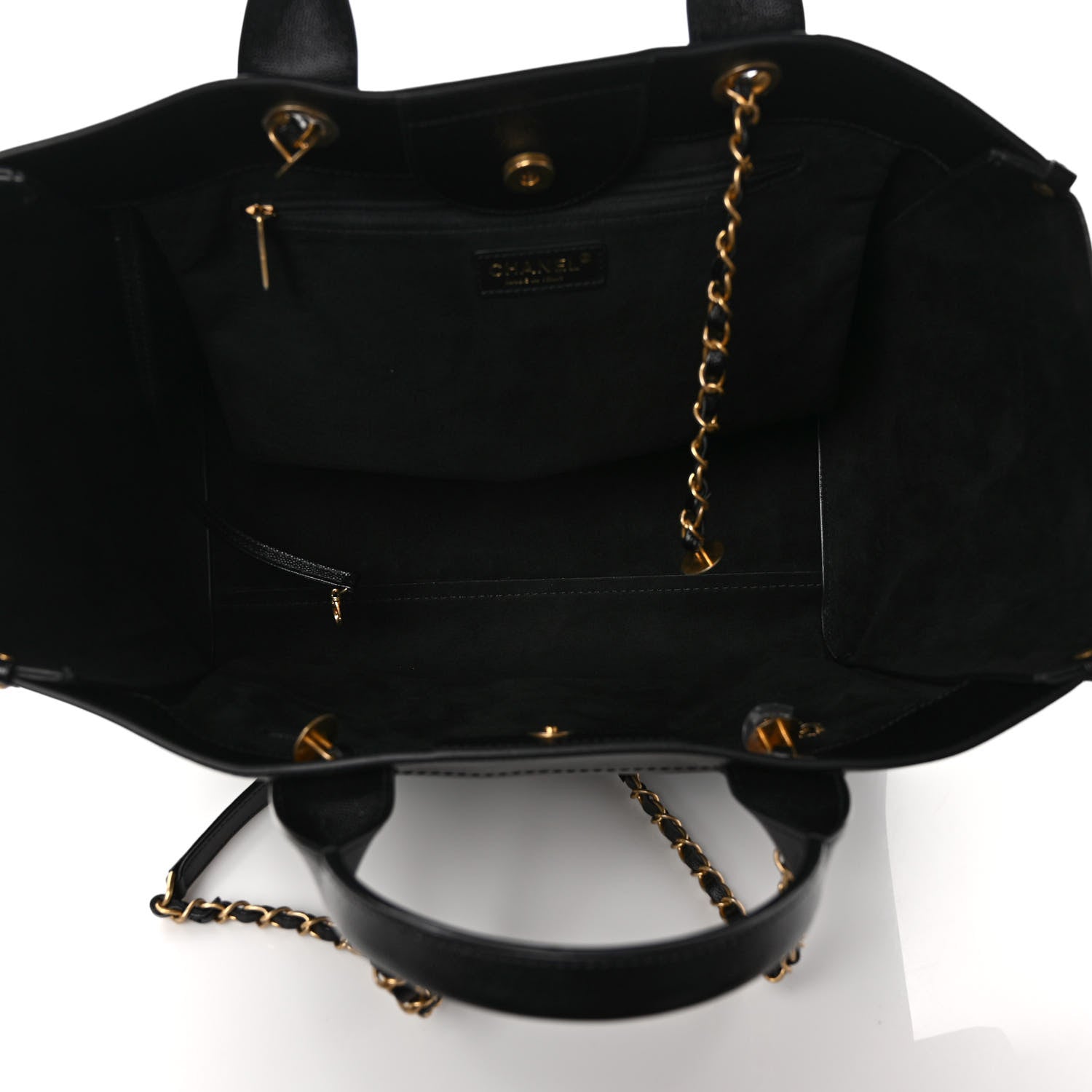Chanel Caviar Medium Studded Deauville Tote Black 4 of 7