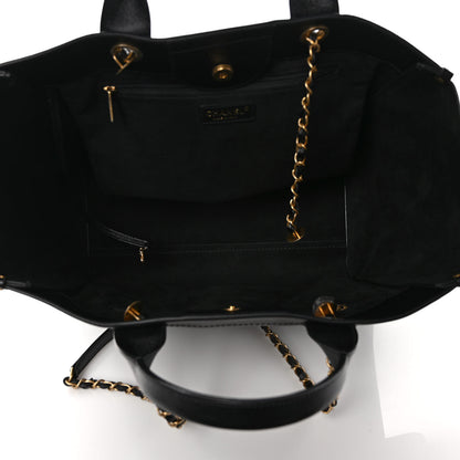 Chanel Caviar Medium Studded Deauville Tote Black 4 of 7
