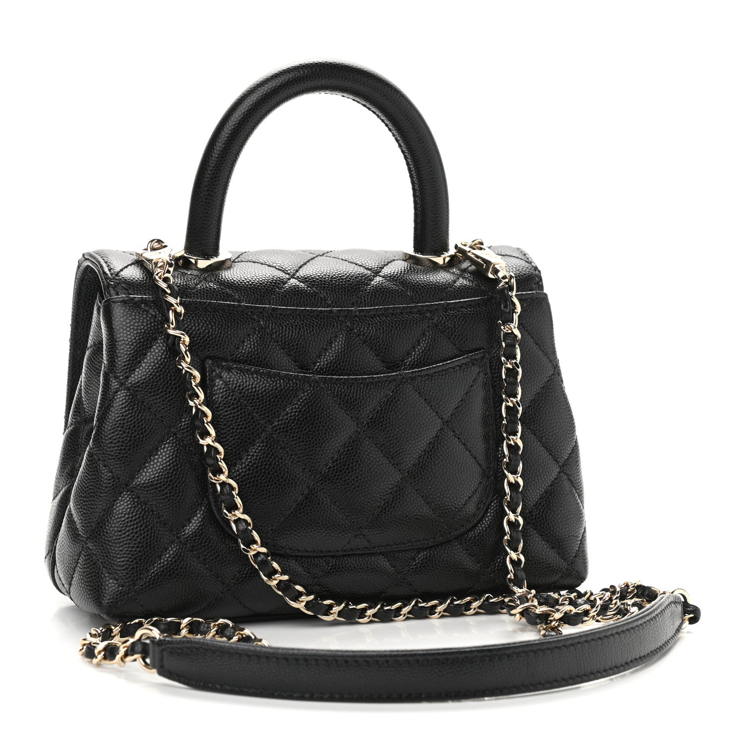 Chanel Caviar Quilted Extra Mini Coco Handle Flap Black 3 of 9