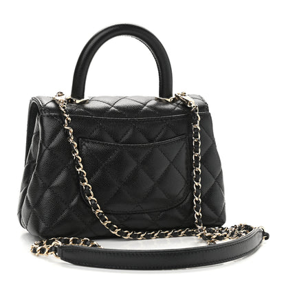 Chanel Caviar Quilted Extra Mini Coco Handle Flap Black 3 of 9