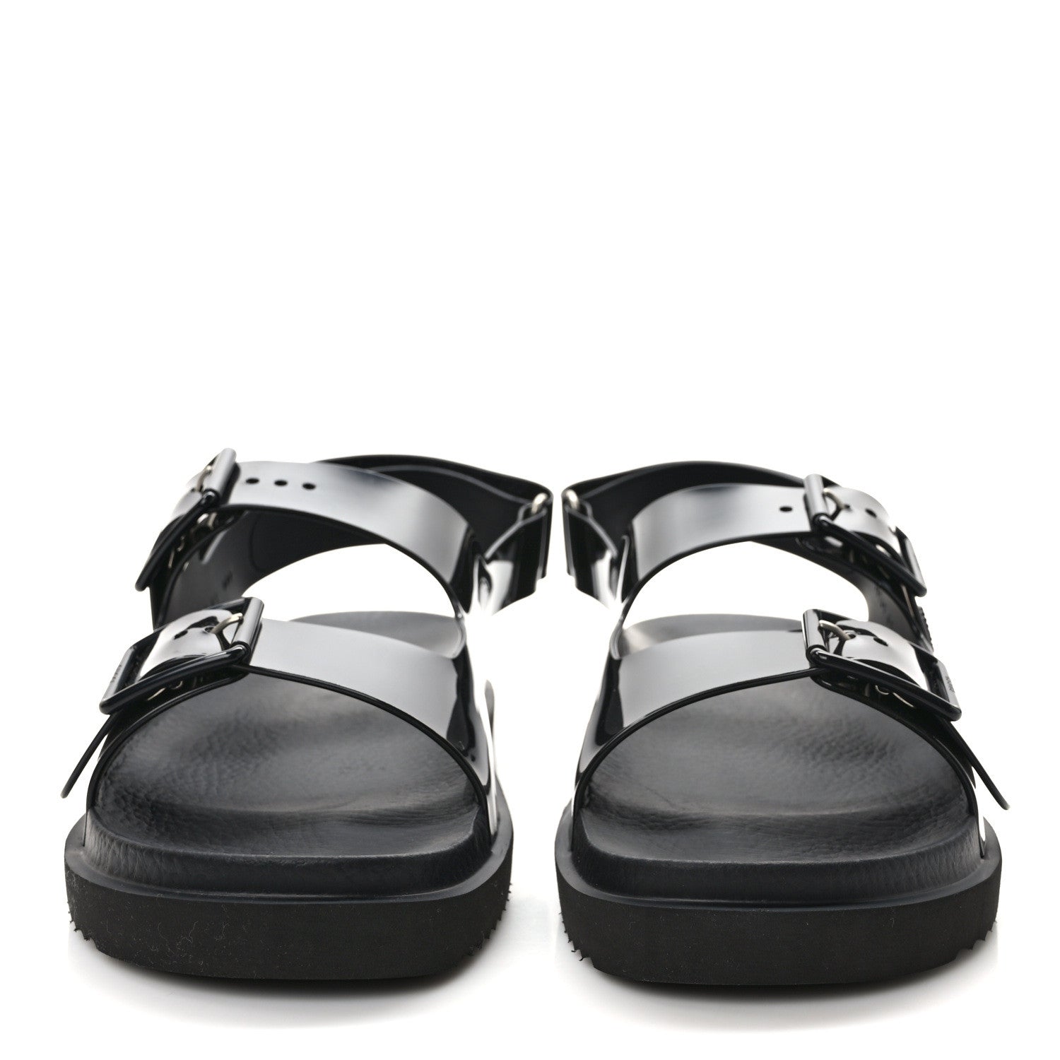 Gucci Rubber Mini Double G Womens Isla Dad Sandals 41 Black 2 of 10