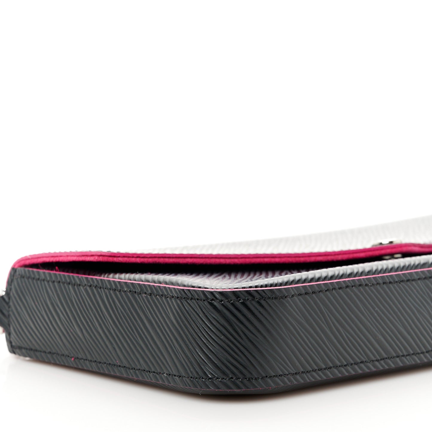 Epi Pochette Felicie Black Hot Pink