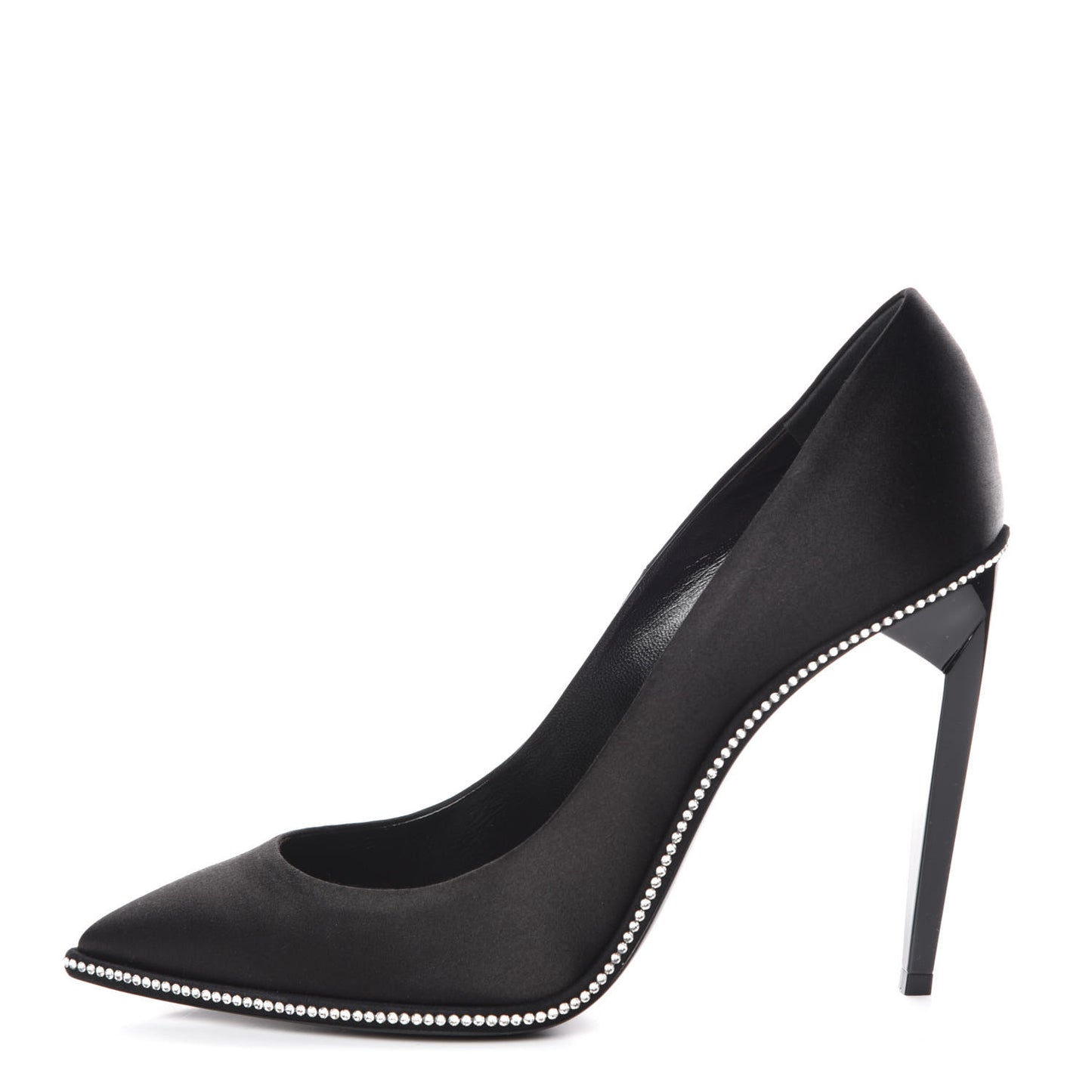 Satin Crystal Embellished Freja 105 Pumps 38.5 Black
