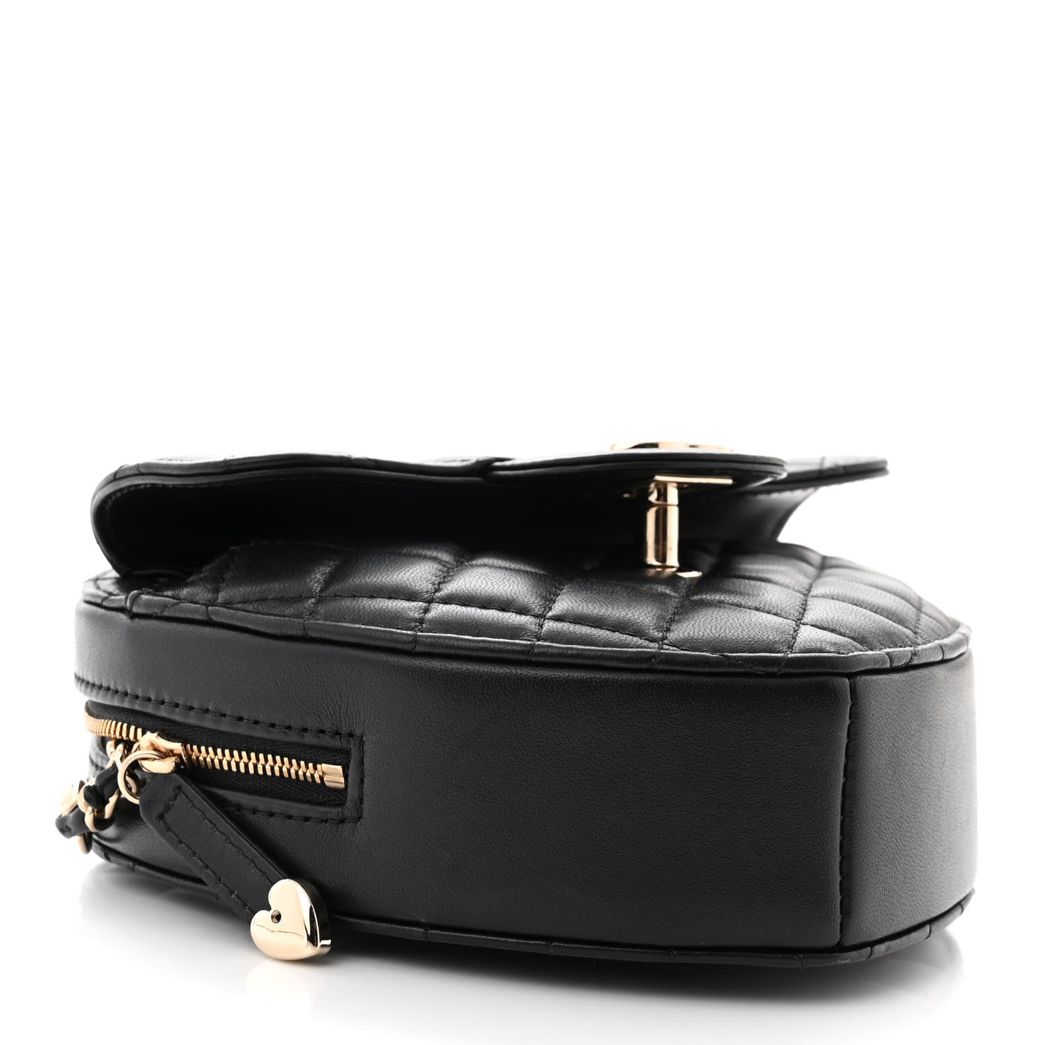Chanel Lambskin Quilted CC In Love Heart Bag Black 4 of 10