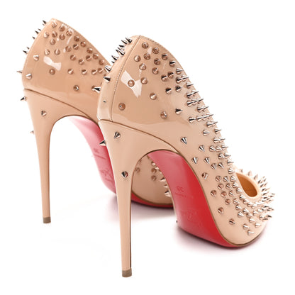 Christian Louboutin Patent Studded Escarpic 100 Pumps 39 Dou Dou Gold Rose 5 of 9
