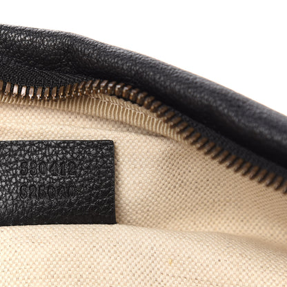 Gucci Grained Calfskin Logo Belt Bag Black 9 of 11