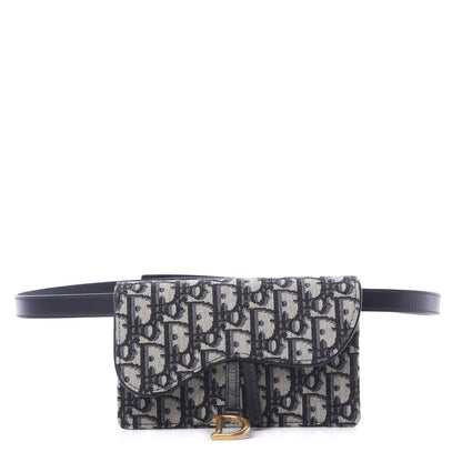 Christian Dior Oblique Saddle Belt Bag Blue 1 of 11