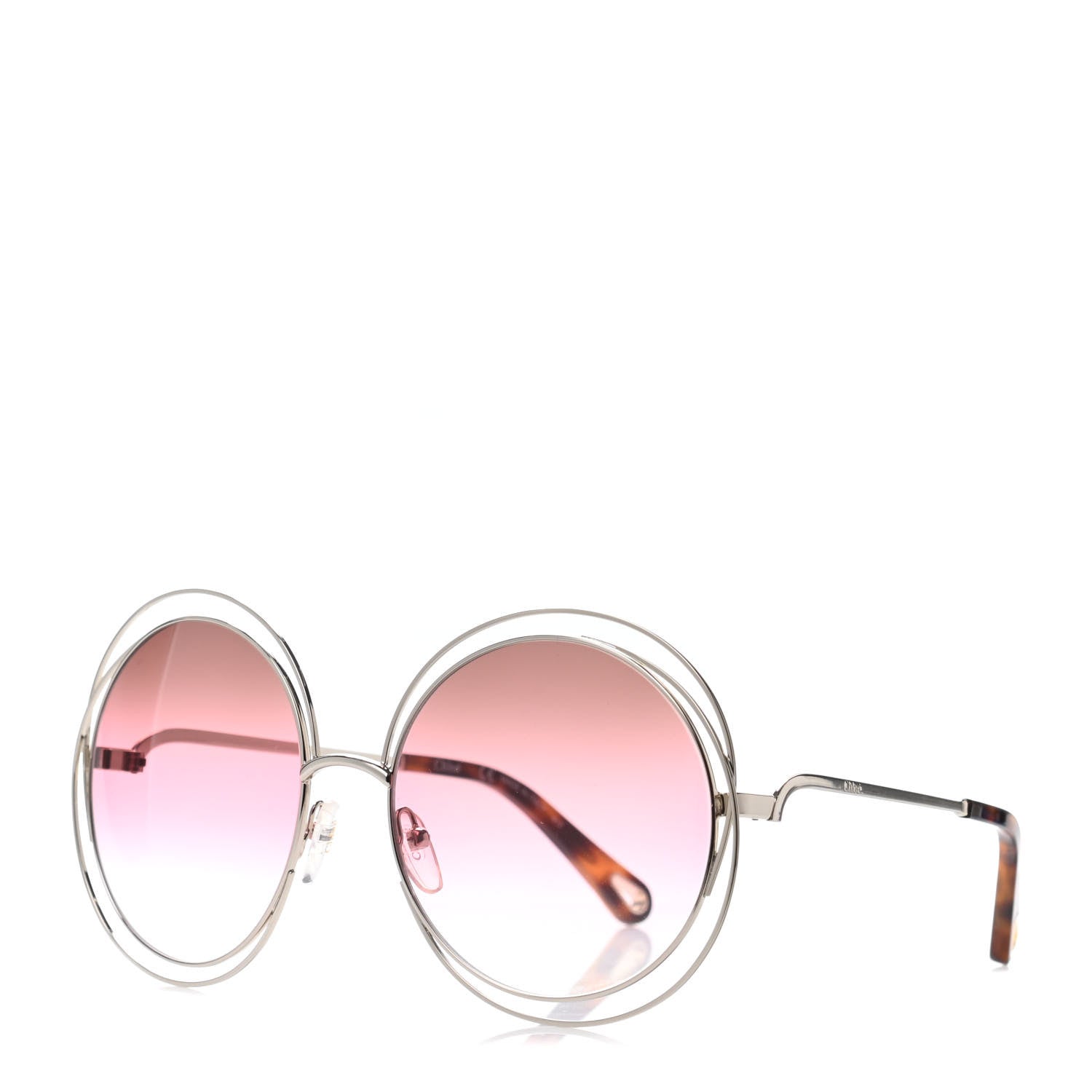Chloe Metal Oversized Round Carlina Oversized Round Sunglasses CE114SD Gold 1 of 4