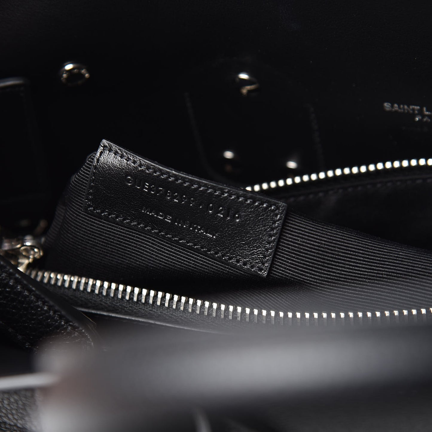 Grained Calfskin Small Sac De Jour Black