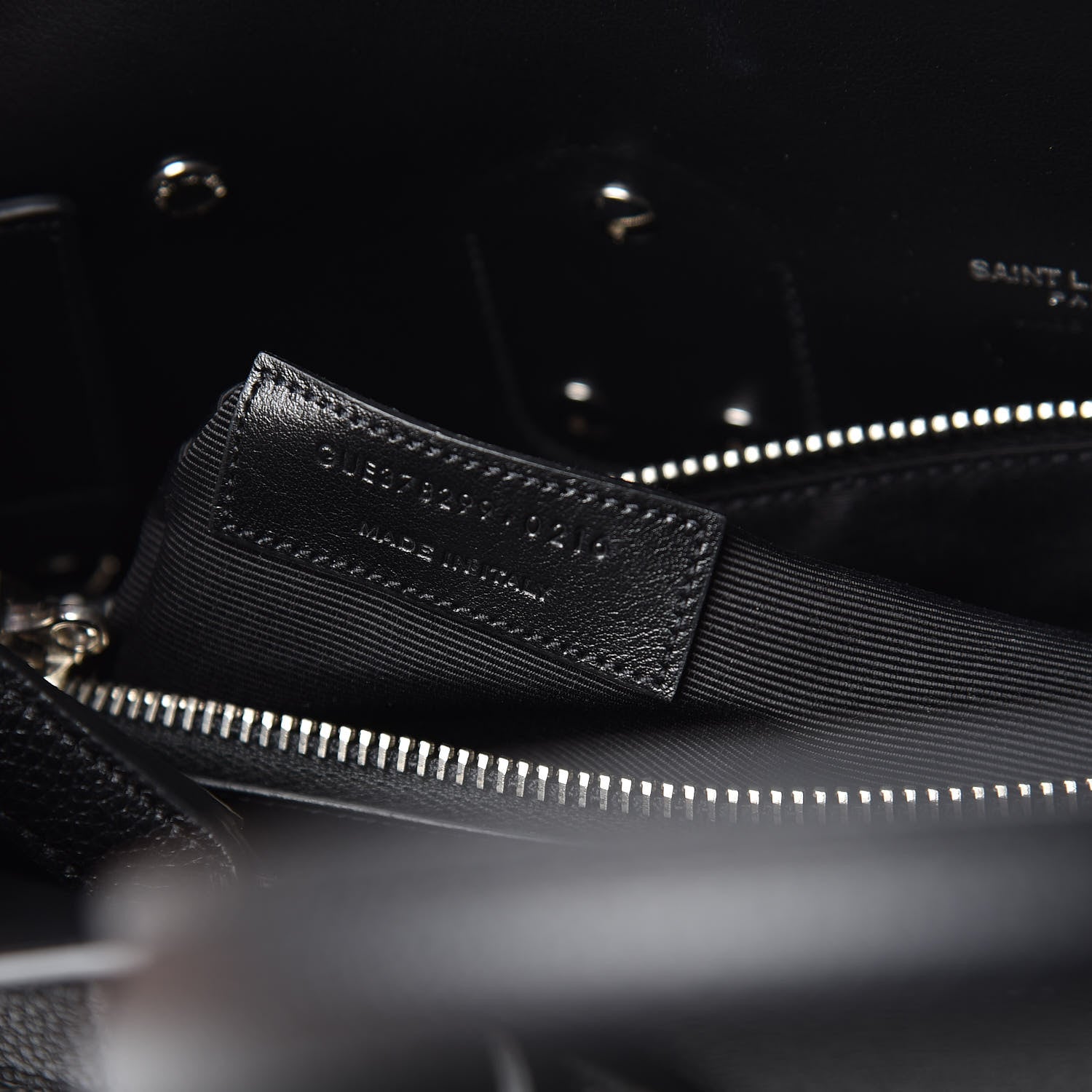 Saint Laurent Grained Calfskin Small Sac De Jour Black 7 of 10