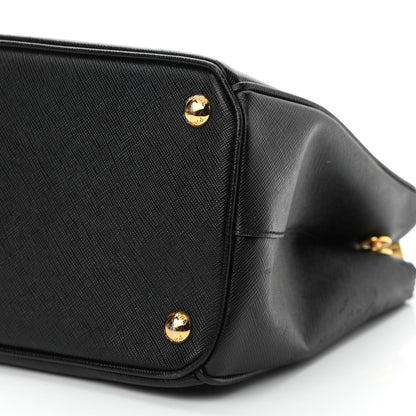 Prada Saffiano Small Galleria Double Zip Tote Black 9 of 13