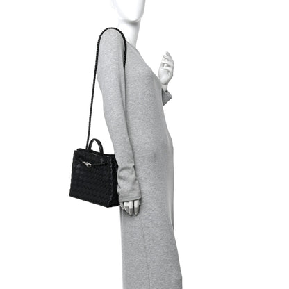 Bottega Veneta Nappa Intrecciato Small Andiamo Shoulder Bag Black 2 of 12