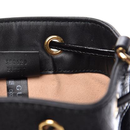 Gucci Suede Patent Web Mini Ophidia Bucket Bag Black 9 of 9