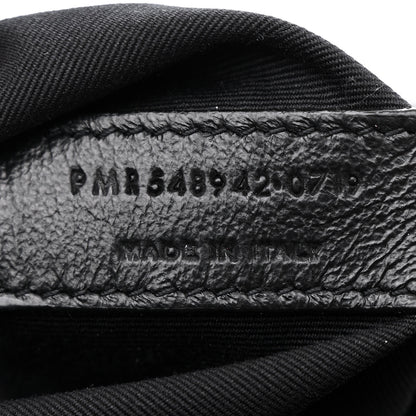 Saint Laurent Crocodile Embossed Lambskin Monogram Medium Niki Chain Satchel Black 7 of 14