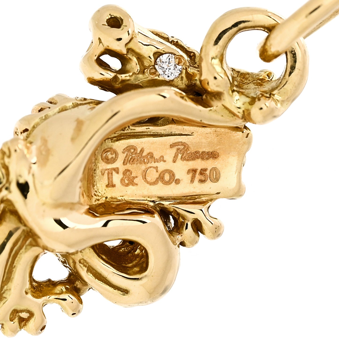 18K Yellow Gold Diamond Paloma Picasso Chinese Zodiac Dragon Charm