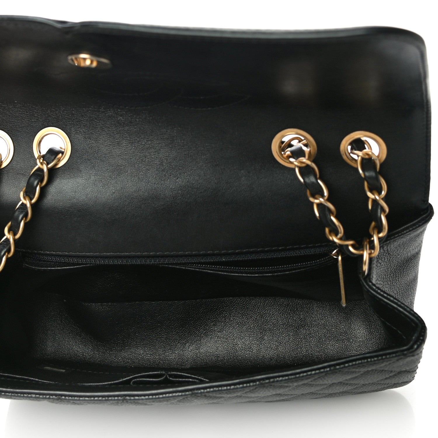 Chanel Caviar Quilted Medium CC Filigree Flap Black 7 of 8