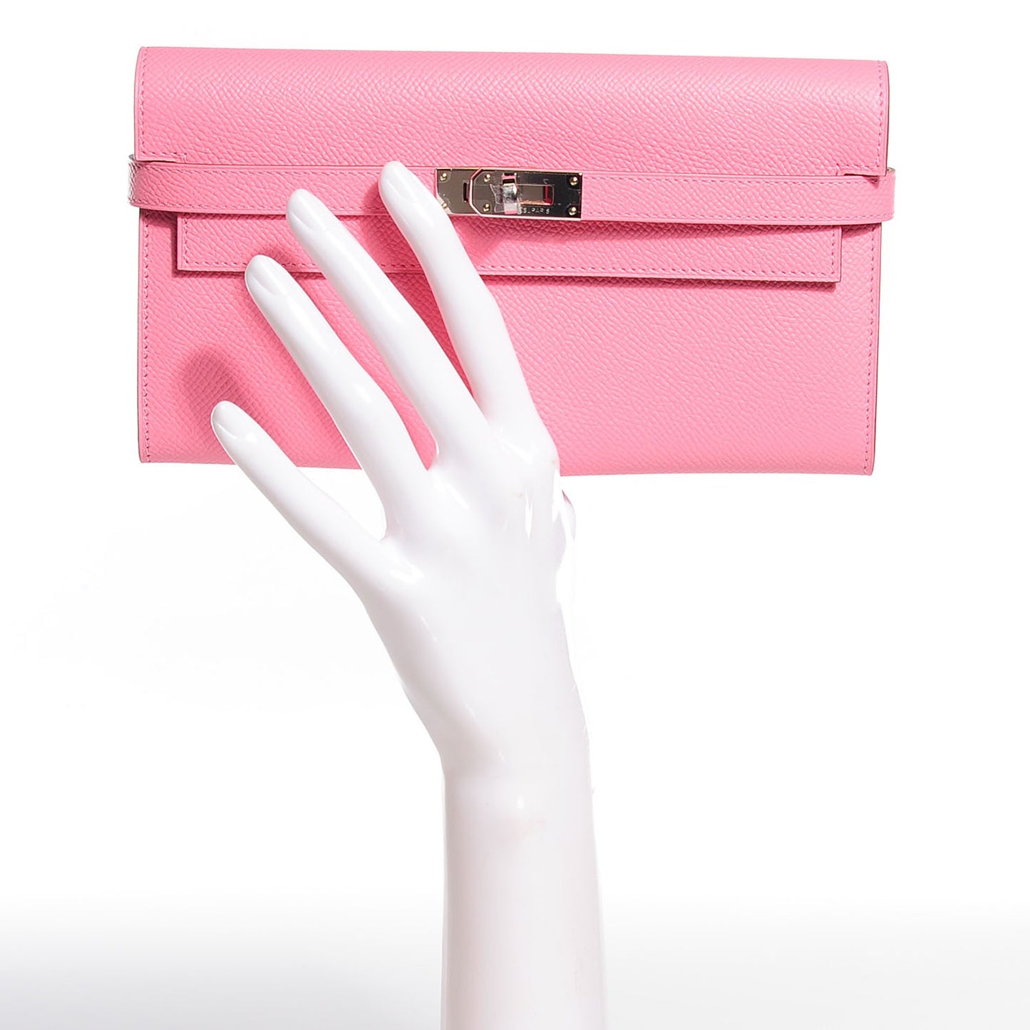 Epsom Kelly Longue Wallet Rose Confetti