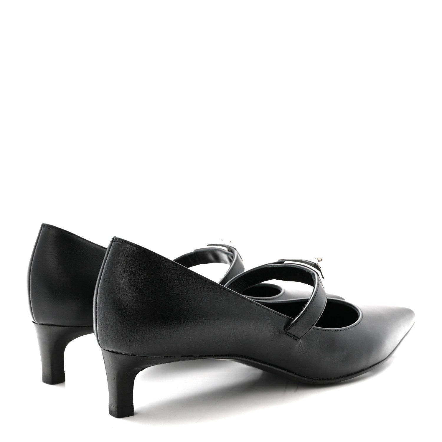 Hermes Calfskin Kiara 40 Pumps 36 Black 5 of 9