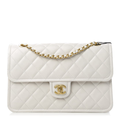 Chanel Caviar Quilted Large Sweet Classic Flap White 1 of 10
