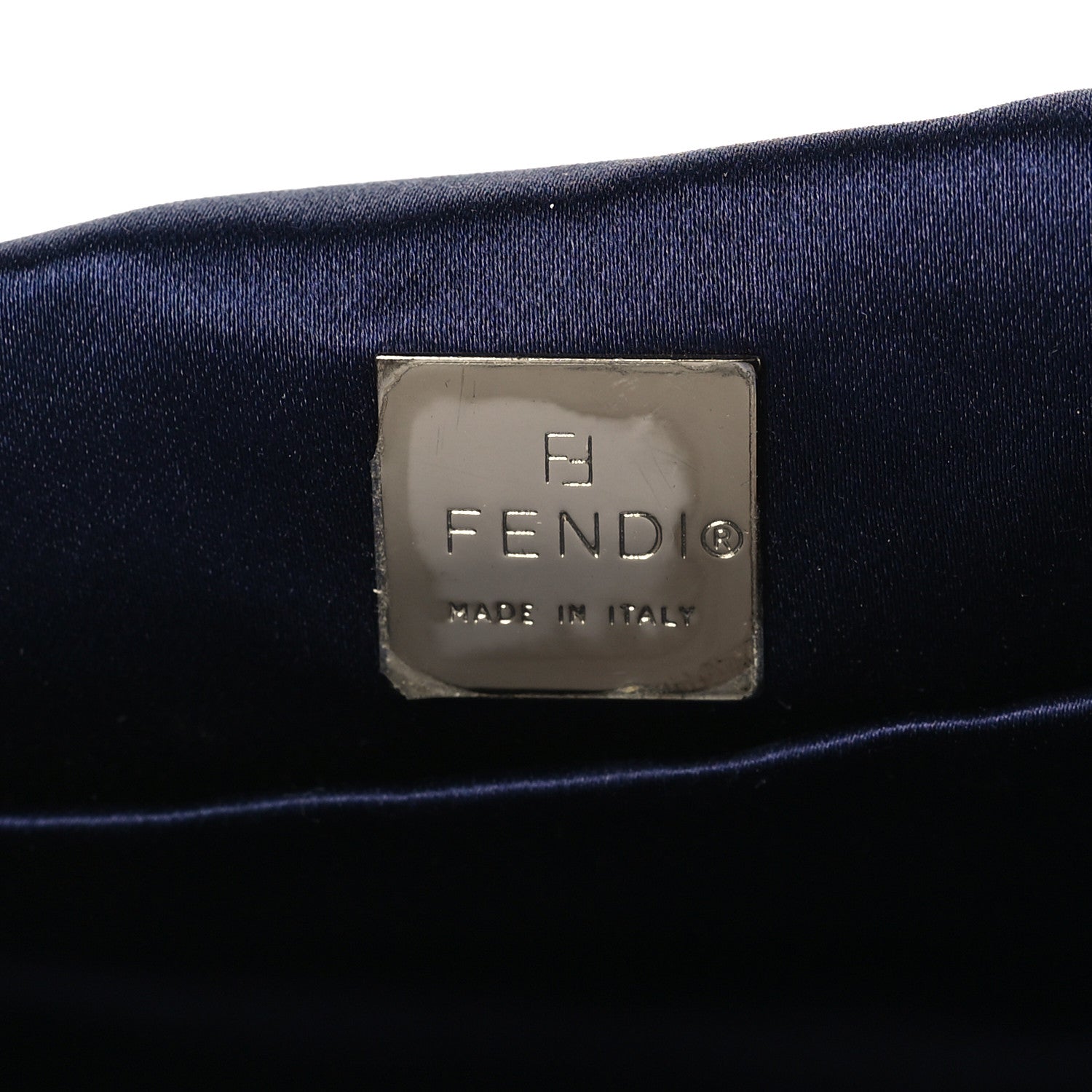 Fendi Zucchino Shoulder Bag Navy 6 of 16