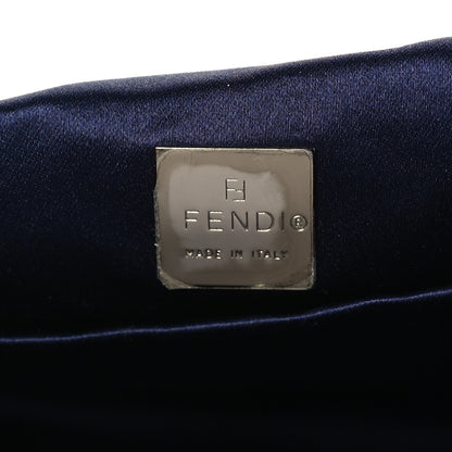 Fendi Zucchino Shoulder Bag Navy 6 of 16