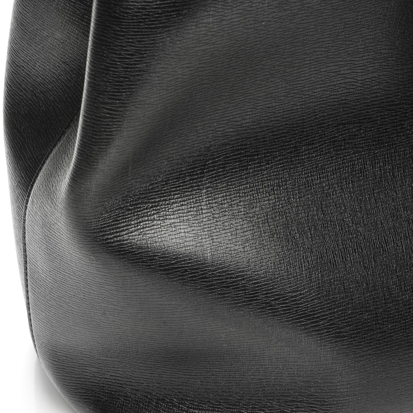 Textured Calfskin Large Bright Bit Tote Black